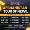 Afghanistan U-19 to play a series in Nepal