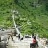 Suspension bridge constructed