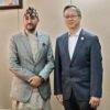 Chinese Ambassador Song Meets Communications Minister Kharel
