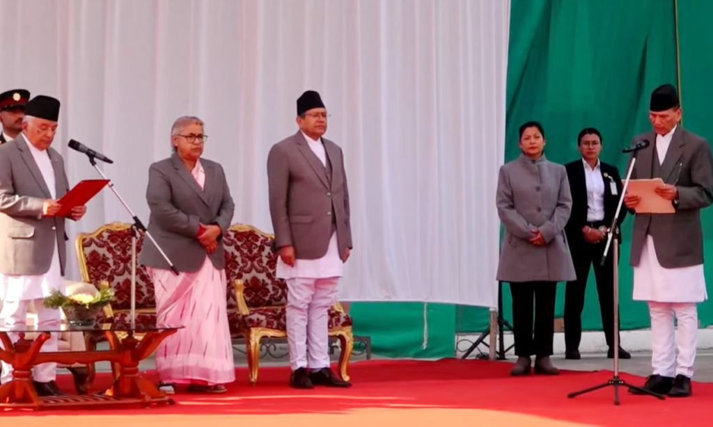 Newly-appointed Foreign Affairs Minister Sharma takes oath of office ...