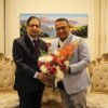 Foreign Ministers of India, Bhutan and Bangladesh call on Minister Khanal