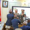Home Secretary Shrestha Confers Insignia on New APF Chief Paudel