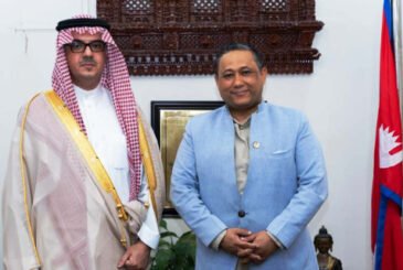 Saudi Arabian ambassador Mnikhr holds meeting with Foreign Minister Khanal