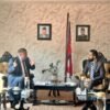 Russia’s ambassador to Nepal, Alexi, calls on Minister Pokharel
