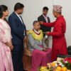 VP Yadav receives tika, jamara