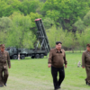 उत्तर कोरियाली नेता किमद्वारा मल्टिपल रकेट लन्चर परीक्षणको  निरीक्षण