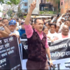 काठमाडौंमा यातायात व्यवसायीको प्रदर्शन(फोटोफिचर)