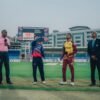 युनिटी कपः वेष्ट इन्डिज टस जितेर पहिले बलिङ गर्दै