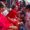 दिदीबहिनी नहुने दाजुभाइले रानीपोखरीस्थित बालगोपालेश्वर मन्दिरमा गएर लगाए टीका