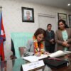 महिलामन्त्री श्रेष्ठद्वारा पदभार ग्रहण