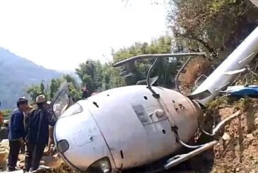 खोटाङमा एयर डाइनेस्टीको हेलिकप्टर दुर्घटना