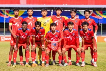 नेपाल शीर्ष स्थानमा रहँदै साफ यु-२० च्याम्पियनसिपको सेमिफाइनलमा