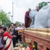 काठमाडाैँकाे कंकेश्वरीमा १५ फिट लामो बुद्ध मूर्ति स्थापना