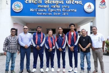 एसियाली खेलकुदको तयारीका लागि नेपाली टेनिस टोली भारत प्रस्थान गर्ने