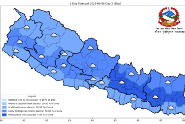 देशभर मनसुनी वायुको प्रभाव, केही स्थानमा भारी वर्षाको सम्भावना