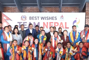 कास्य पदक दिलाएको महिला कबड्डी टोली स्वदेश फिर्ता