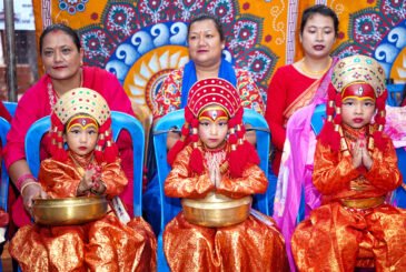 पाटन दरबार स्क्वायरमा  सामूहिक कुमारी पूजा(फोटोफिचर)