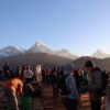 पुनहिलबाट हिमाल अवलोकन गर्दै पर्यटक (फोटोफिचर)