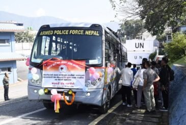 सशस्त्रले काठमाडौँ उपत्यकाभित्र सर्वसाधारणका निःशुल्क बस सेवा दिँदै