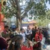झाँकीसहित कांग्रेस महाधिवेशनमा सहभागी हुन प्रतिनिधि समर्थकको र्‍याली  खुलामञ्च प्रवेश गर्दै